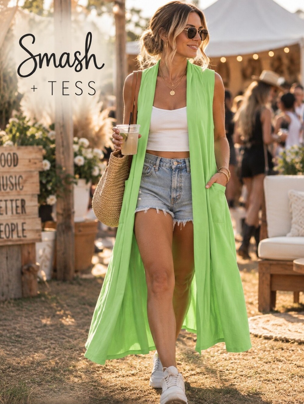 Smash + Tess x Luisana Lopilato Palermo Duster Pistachio Pop S/M